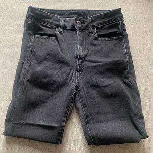 Black High Rise American Eagle Skinny Jeans